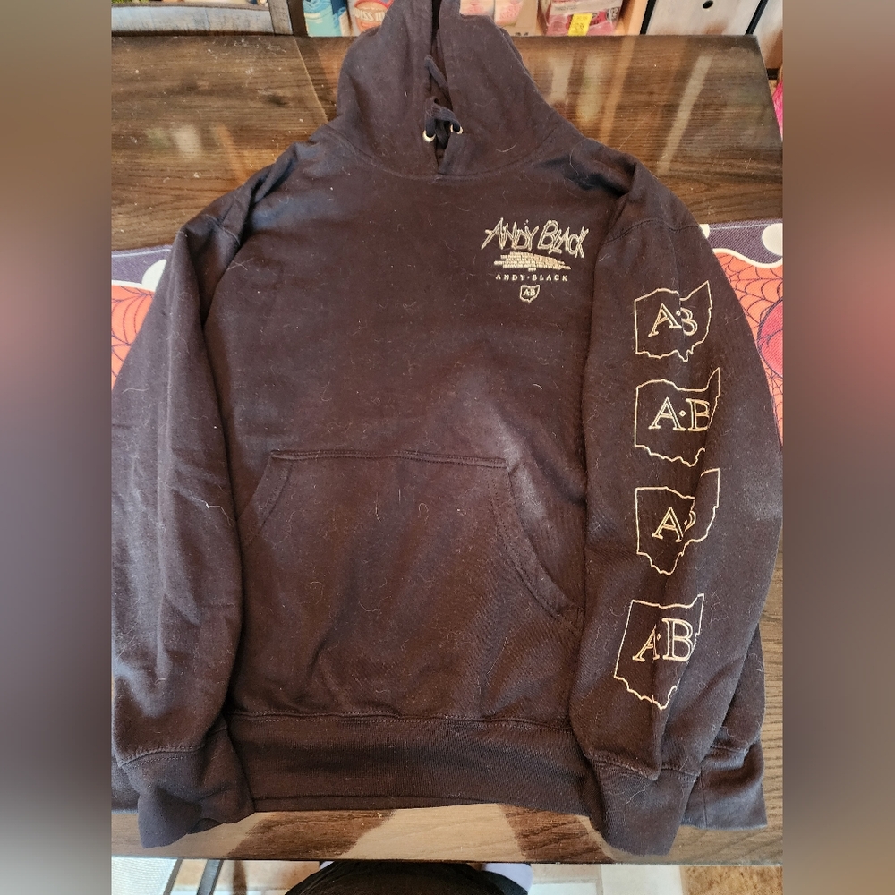 Offical Andy Black ghost of Ohio tour 2019 hoodie size xl